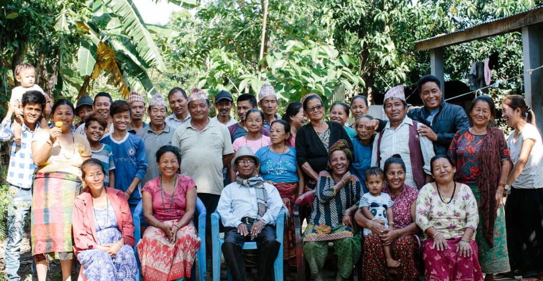 Family members of a person affected by leprosy