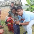 Labhi Shakya counselling Children for SDR administration        