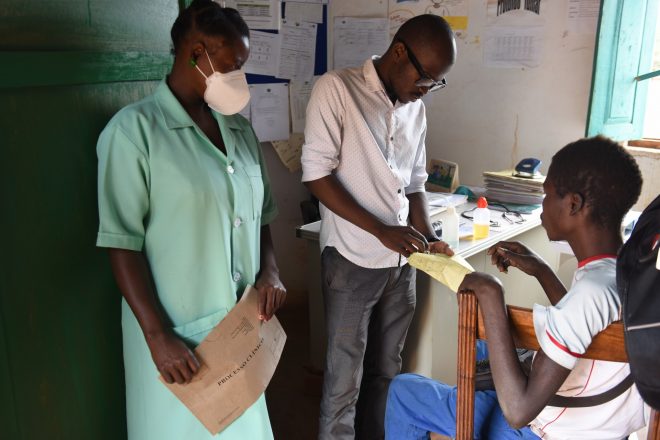 Leprosy doctor and staff in Mozambique at work