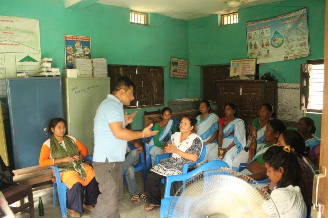 Labhi Shakya facilitating female community health workers